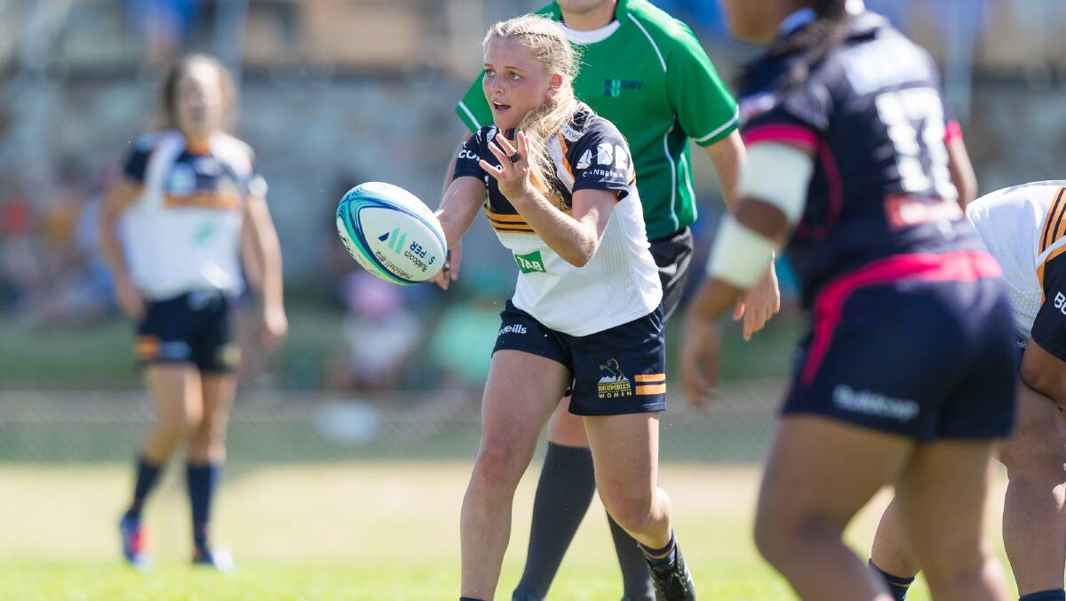 Remi Wilton playing with the ACT Brumbies. Photo supplied.