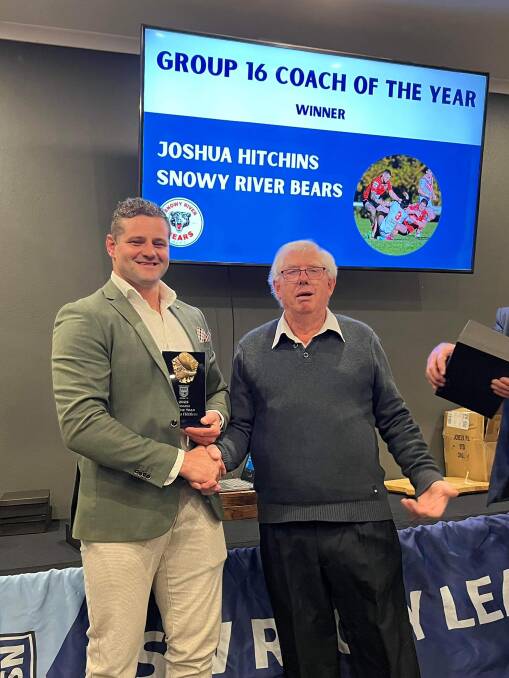 And the Group 16 Coach of the Year award goes to Josh Hitchins from the Snowy River Bears. Picture supplied.