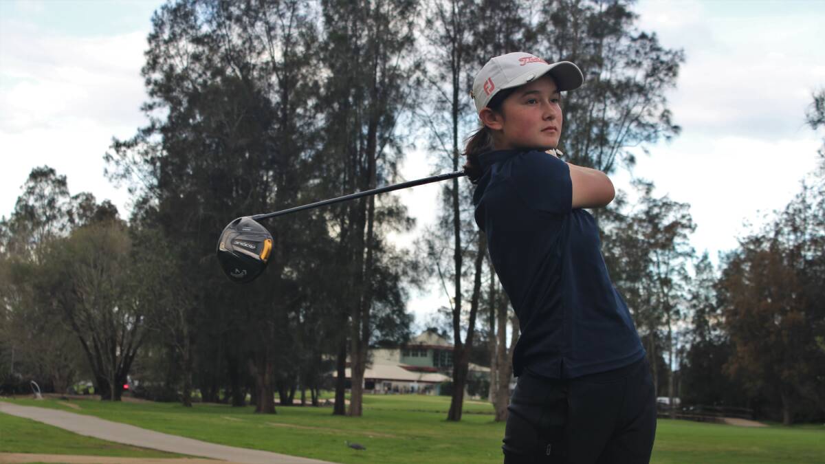 Sophie Eppelstun teeing off at Club Catalina. Picture by James Tugwell.