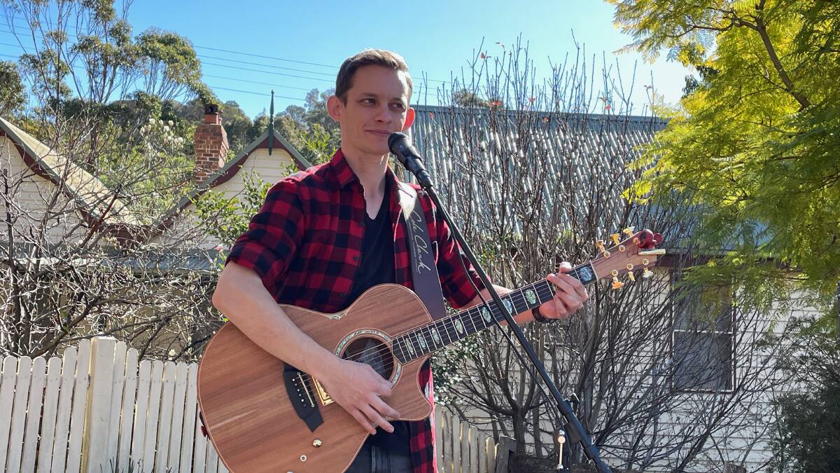Bega's Corey Legge started his performance at Tilba Festival with a James Taylor cover. Picture by Marion Williams