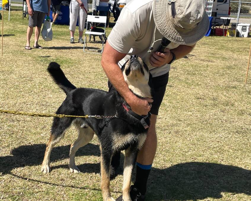 Paul West judged George to be the biggest dog at Tailwaggers in Narooma on September 17. Picture by Marion Williams