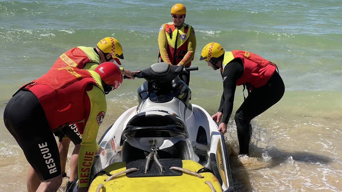 Rescue water craft operators from Surf Life Saving NSW Far South Coast branch were put through their paces at the annual proficiency session at Bermagui Surf Life Saving Club. Photo supplied.
