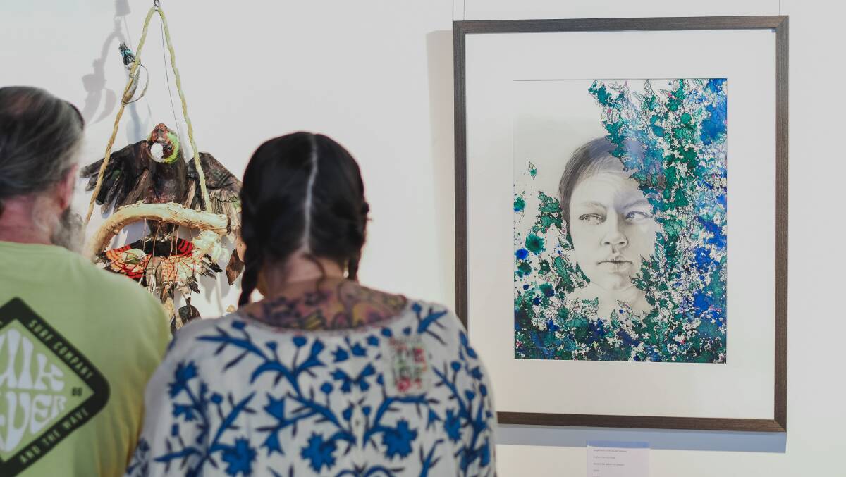 Highly Commended for the River of Art Festival 2023 prize was Batehaven artist Indira Carmichael's work Daphne in the Laurel Leaves. Picture supplied