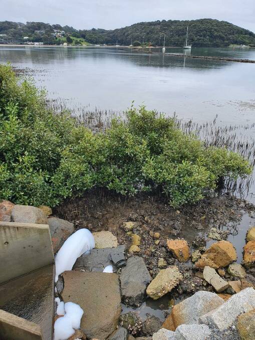 Stormwater at Narooma Pool in May 2022. Picture supplied