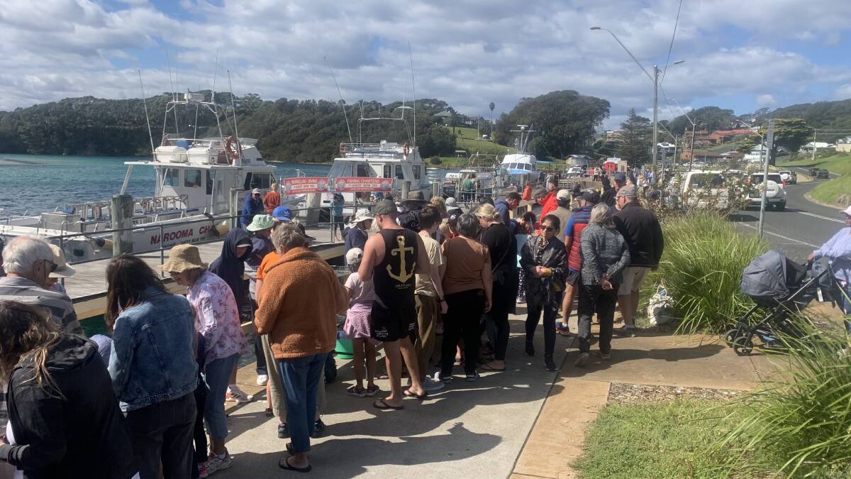 Nature Coast Marine Group Eurobodalla's What's Under the Wharf event on Monday, April 10, attracted hundreds of people. Picture supplied.