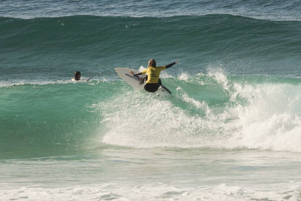 Marley Eaton attacking the lip. Picture supplied