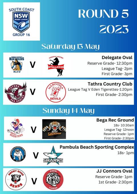 Match information via Group 16 Rugby League Facebook