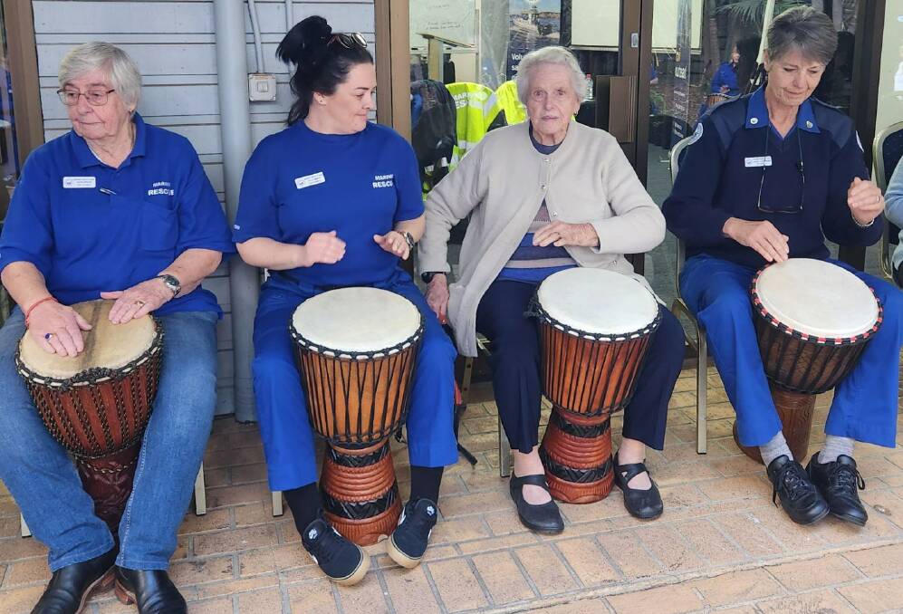 There was time spent drumming up support during the Marine Rescue NSW Empowering Womens Conference on the South Coast. Picture supplied.