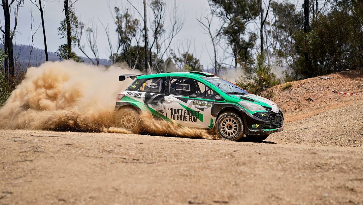 Rally car racing at a previous Bega Valley Rally. Picture by Razorback Sports Photography