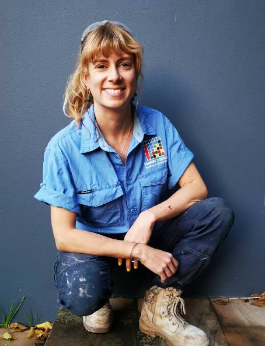 Carpenter Kim Hay is in her third year doing a TAFE apprenticeship at the Moruya campus. Picture supplied