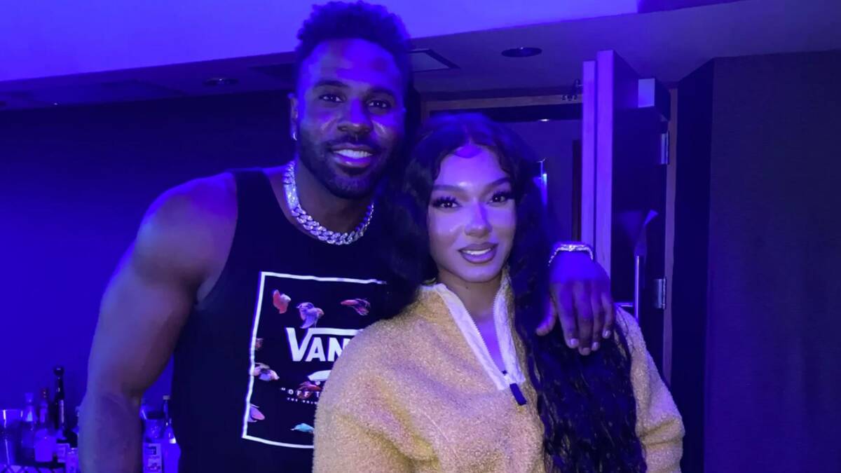 Jason Derulo and Emaza Gibson at a recording studio in 2021. Picture by Emaza Gibson