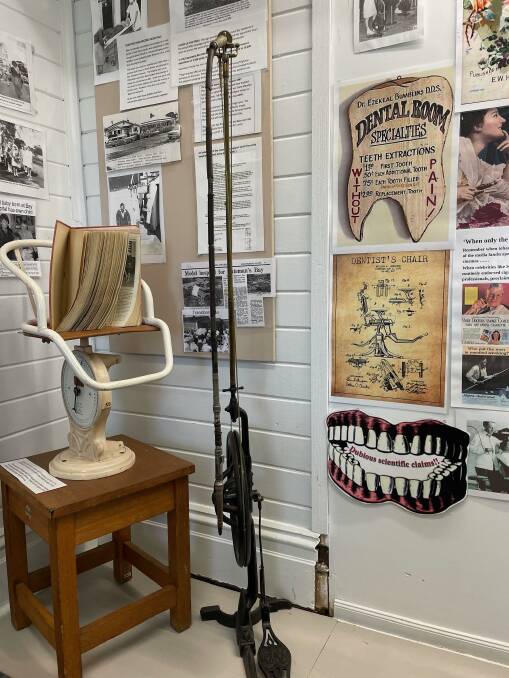 'Belt driven foot engine and dental drill' - used circa 1880-1930 one of many curiosities in the hospital room. Picture by Vic Silk