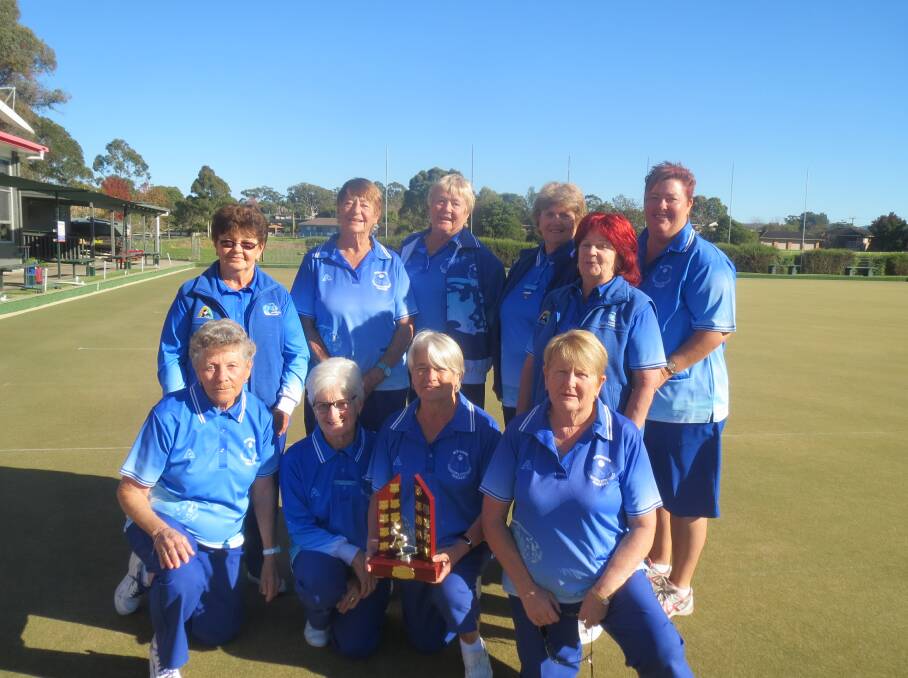 TOPPING TOMAKIN: Moruya's victorious bowls team after topping the Moruya/Tomakin Challenge.