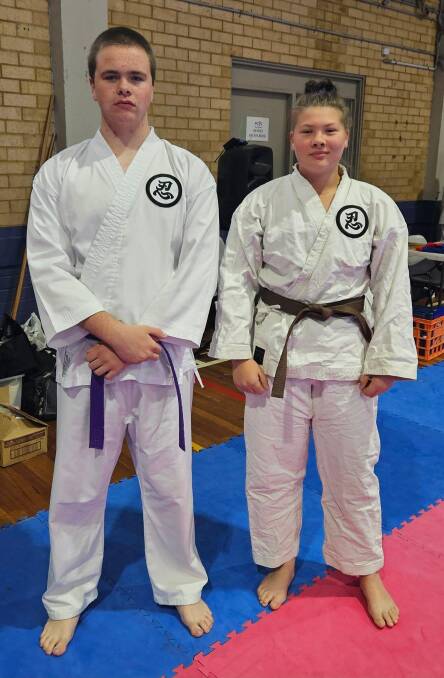 Jarryd Clarke and Joselyn Humphries from the Batemans Bay Karate Club. Picture supplied
