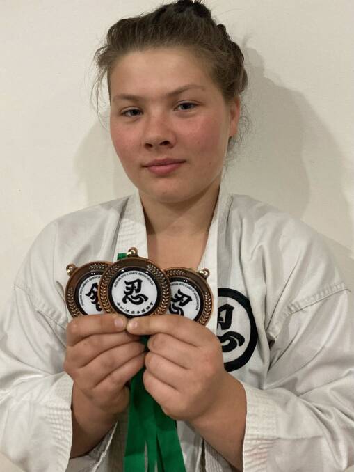 Joselyn Humphries scored three medals at the recent nationals tournament. Picture supplied