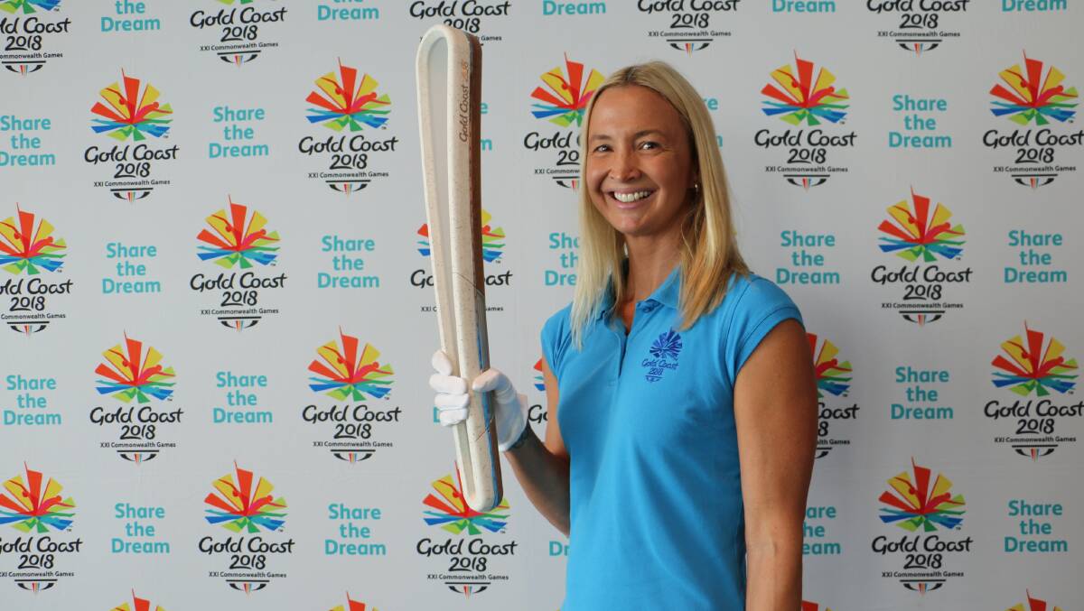 Shire residents have an opportunity to be baton bearers in the Queen's Baton Relay as it passes through The Bay on on Tuesday, February 6, 2018. Olympic medalist Brooke Hanson models the baton.