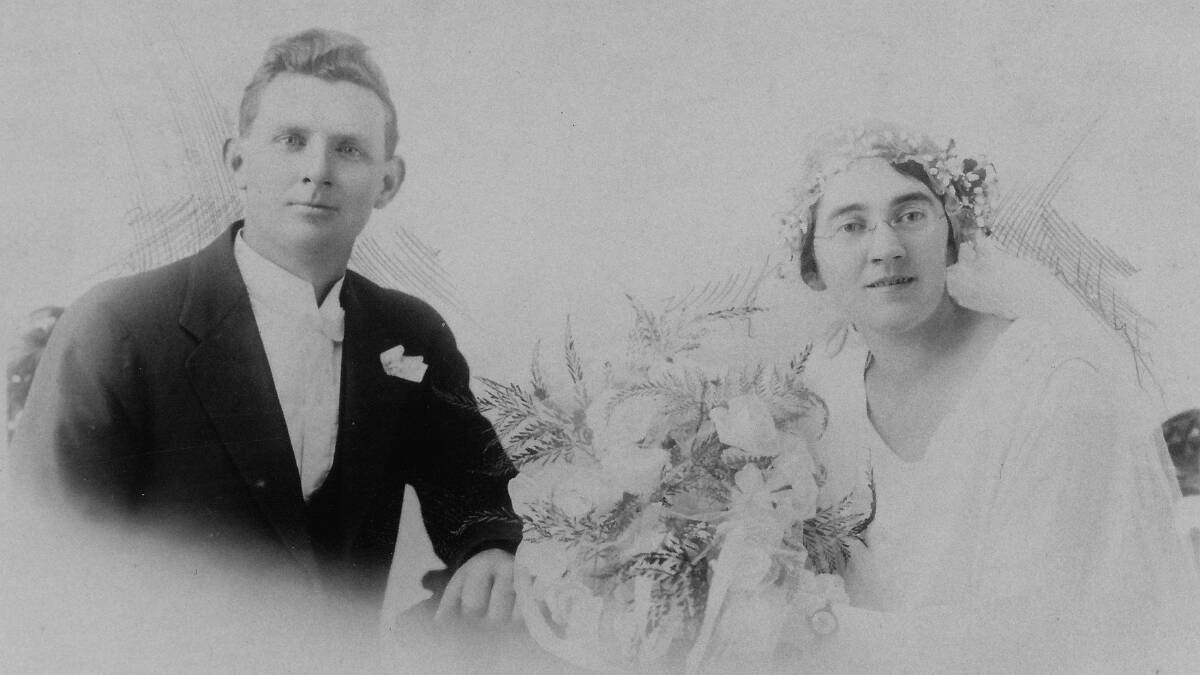 The wedding of Reuben 'Jack' Duncan to Mary 'Mollie' Loutitt in 1923. Picture supplied. 