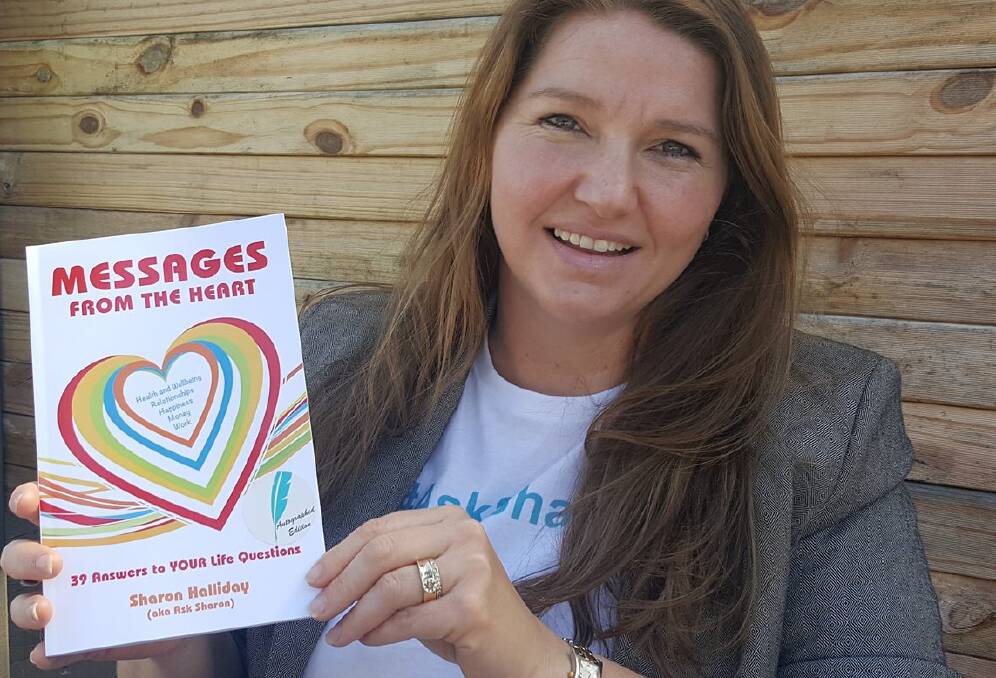 Sharon Halliday with her book 'Messages from the Heart' will host a writing workshop at The BAS on October 14. Picture supplied. 