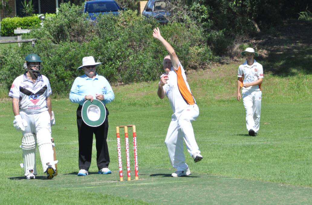 SENDING ONE DOWN: Batemans Bay try desperately to get the Shoalhaven wickets needed for victory in the weekend's third grade grand final. PHOTO: Courtney Ward.