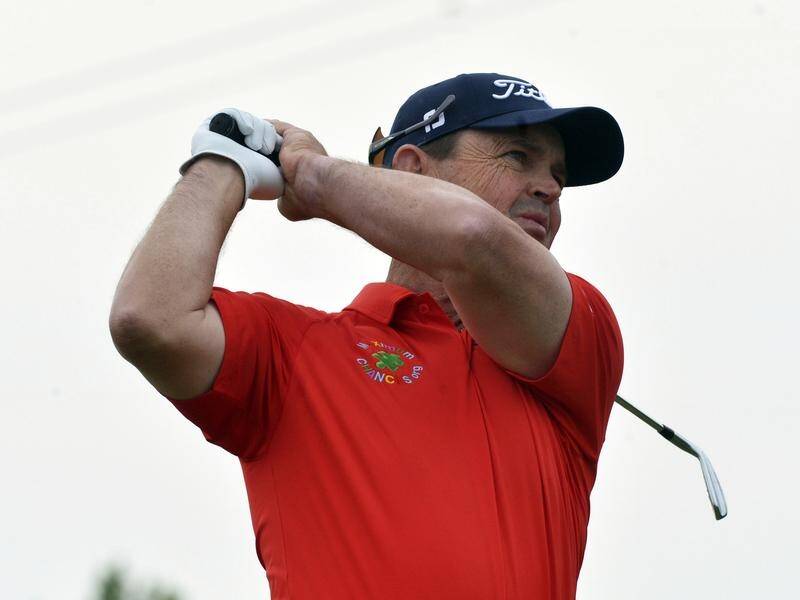 Greg Chalmers led late but finished third in the Senior PGA Championship in Michigan. (AP PHOTO)