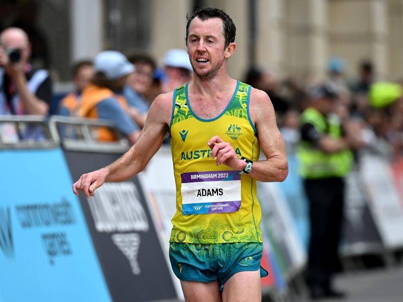 Liam Adams will contest his third Olympic marathon at the Paris Games. (Dean Lewins/AAP PHOTOS)