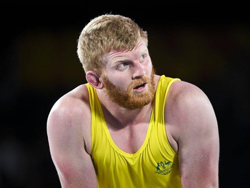 Australian wrestler Jayden Lawrence will make his Olympic debut at the Paris Games. (James Ross/AAP PHOTOS)
