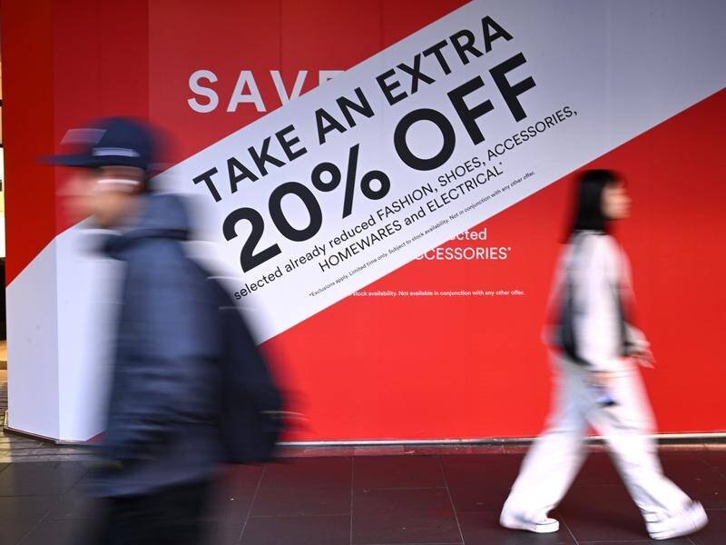 Discretionary spending led the retail sales slowdown, with department stores falling five per cent. (Joel Carrett/AAP PHOTOS)