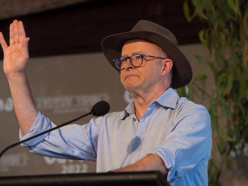 Prime Minister Anthony Albanese revealed plans for amending the constitution at the Garma Festival. (Aaron Bunch/AAP PHOTOS)