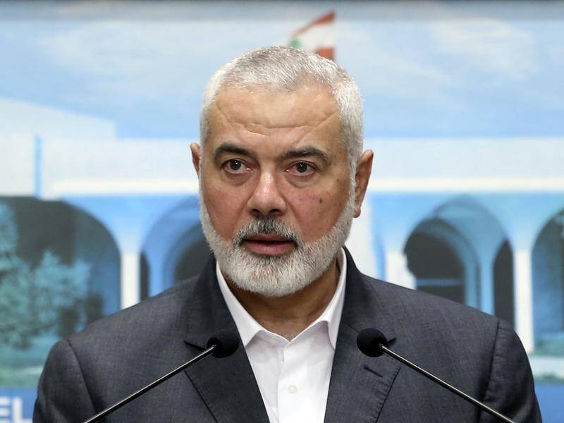 A plan to end the Israel-Hamas war has reportedly been outlined to Hamas leader Ismail Haniyeh. (AP PHOTO)